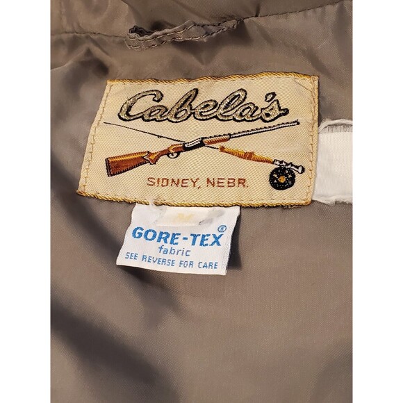 Vtg Cabelas Gore Tex Jacket Mens M Waterproof Hooded Blue Coat Zip Up Outdoor - Picture 5 of 8